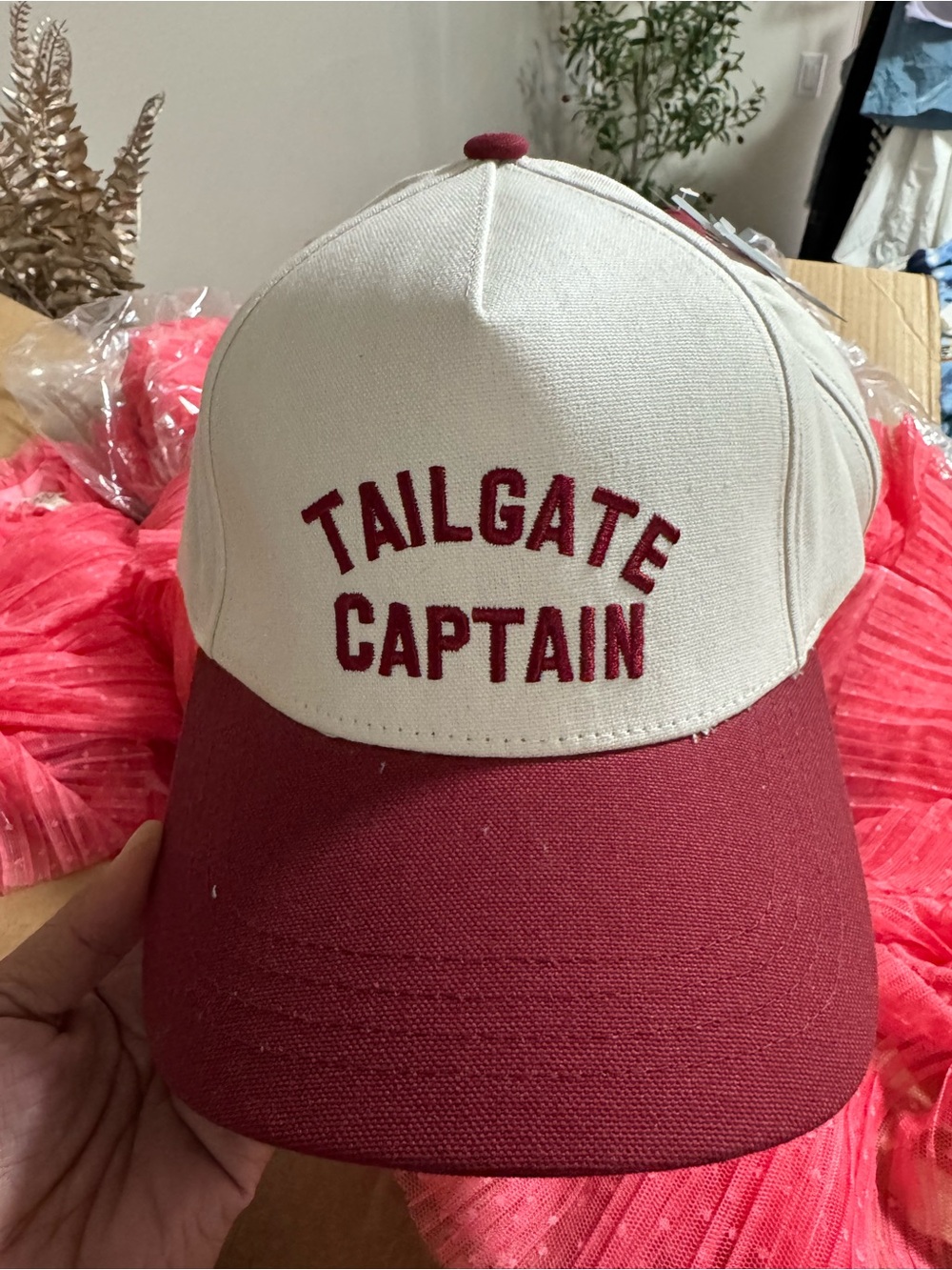2PCS WILD FABLE  'Tailgate Captain' Baseball Hat - Maroon & White